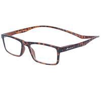 Montana Lunettes de lecture en plastique avec supports magnétiques en différentes couleurs, Brun/beige, motif tâcheté, + 3,50