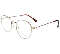 Montana - Lunettes de Lecture rondes BLF54A spécial écran, doré Mixte, avec traitement anti-lumière bleue - loupe:+1.0