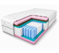 Montana Matelas coco 160 x 200 ressorts ensachés H3/H4 microfibre 17 cm