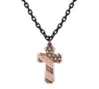 Montana Silversmiths Western Lifestyle Collier avec pendentif croix chrétienne pour homme Fabriqué aux États-Unis, One Size, Métal, Ne s'applique pas