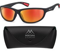 Montana SP312C Lunettes de Soleil, Noir/Rouge, 63 Unisex