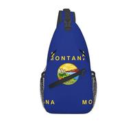 Montana State Flag Fashion Cross Chest Bag Diagonally Adjustable Straps High Capacity Sport Travel Work Daily Use, Noir , Taille unique