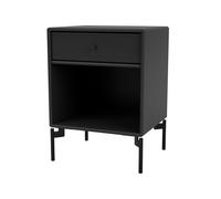 Montana Table de chevet Dream black 05. pieds noirs laqués