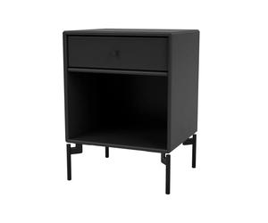 Montana Table de chevet Dream black 05. pieds noirs laqués