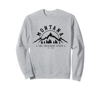 Montana The Treasure State Est. 1889 Vintage Mountains Cadeau Sweatshirt