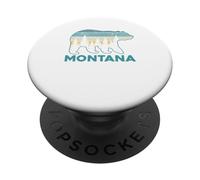 Montana Vintage Grizzly Bear Nature Souvenir de randonnée PopSockets PopGrip Adhésif