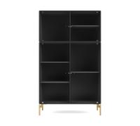 Montana Vitrine Ripple III 69.6x117.6x38 cm Anthracite-pieds Brass