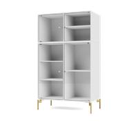 Montana Vitrine Ripple III 69.6x117.6x38 cm NewWhite-pieds Brass