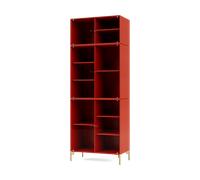 Montana Vitrine Ripple IV 69.6x187.2x38 cm Rosehip-pieds Brass