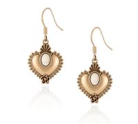 Montana West Boucles d'oreilles pendantes Wrangler Western Vintage | Boucles d'oreilles pendantes carrées en forme de cœur doré et argenté style bohème style cowgirl du Sud-Ouest - Cadeau pour