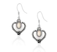 Montana West Boucles d'oreilles pendantes Wrangler Western Vintage | Boucles d'oreilles pendantes carrées en forme de cœur doré et argenté style bohème style cowgirl du Sud-Ouest - Cadeau pour