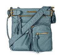 Montana West Echtes Leder Sac à main pour femme, 046jean, S