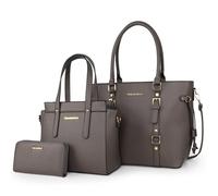 Montana West Echtes Leder Sac à main pour femme, Gris (E-grey)