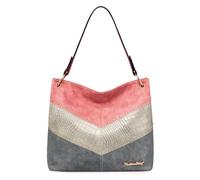 Montana West Sacs à main Hobo pour femmes avec fermeture éclair, B-rose/gris chiné/gris, Large