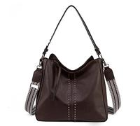 Montana West Sacs Hobo pour femme avec poignée sur le dessus - Sac à main à bandoulière, Sangle de guitare - Café