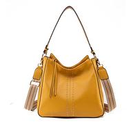 Montana West Sacs Hobo pour femme avec poignée sur le dessus - Sac à main à bandoulière, Sangle de guitare - Jaune moutarde