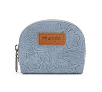Montana West Wrangler - Petit portefeuille pour cartes de crédit pour femme avec blocage RFID, Jean floral, Small, Rétro
