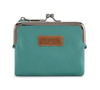 Montana West Wrangler Portefeuille pour femme avec blocage RFID Petit porte-cartes de crédit à deux volets avec fermoir Kiss, turquoise, Moderne