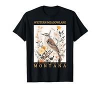 Montana Western Meadowlark State Souvenir de Voyage pour Oiseaux T-Shirt