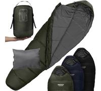 MONTARAY Sac de Couchage sarcophage 3-4 Saisons [8 °C à -5 °C] Sac de Couchage sarcophage pour extérieur, Camping [300 g/m²] Sac de Couchage Douillet et Chaud pour Adulte de l'été à l'hiver, avec