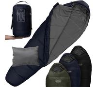 MONTARAY Sac de Couchage sarcophage 3-4 Saisons [8 °C à -5 °C] Sac de Couchage sarcophage pour extérieur, Camping [300 g/m²] Sac de Couchage Douillet et Chaud pour Adulte de l'été à l'hiver, avec