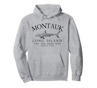 Montauk LI Off The Deep End, pêche au requin, vintage, noir Sweat à Capuche