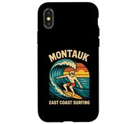 Montauk Skateboard East Coast Surf Vintage Beach Life Coque pour iPhone X/XS