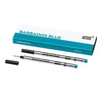 Montblanc 106932 Recharge pour Stylo Rollerball Montblanc - 2x Barbados Blue - Bleu Turquoise - M - Taille Medium