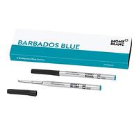 Montblanc 116219 Recharge pour Stylo Bille Montblanc - 2x Barbados Blue - Bleu Turquoise - M - Taille Medium