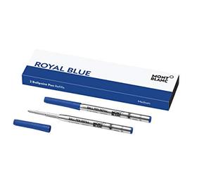 Montblanc 124493 Recharge pour Stylo Bille Montblanc - 2x Royal Blue - Bleu - M - Taille Medium