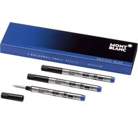 Montblanc® 124505 Recharge pour roller Mozart - M, small, bleu pacifique, 3 pièces