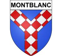 Montblanc 34 ville Stickers blason autocollant adhésif - Taille : 4 cm
