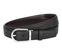 Montblanc, Ceinture largeur 30mm Ceinture, Adultes Unisexe, Multicolore, Taille unique, en Cuir, Intemporelle boucle fer à cheval palladiée ornée de l'emblème