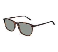 Montblanc Homme Montblanc MB0082S 002 Lunettes de soleil Acétate Havane Vert Carré