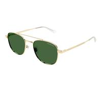 Montblanc Homme Montblanc MB0363S 002 Lunettes de soleil Métal Or Vert Pilote