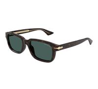 Montblanc Homme Montblanc MB0436S 002 Lunettes de soleil Acétate La Havane Vert Carré