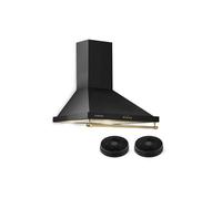 Montblanc Hotte aspirante murale 60cm + 2 filtres recyclage d'air 610m³/h classe A - noir