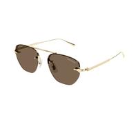 Montblanc - Lunettes de soleil rondes - unisex - Accessoires - Jaune - Taille: 52 MM