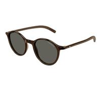 Montblanc Lunettes pour homme, Marron-marron-gris, 50