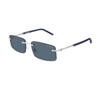 Montblanc - Mb0443S Lunettes de soleil rectangulaires - unisex - Accessoires - Gris - Taille: 56 MM