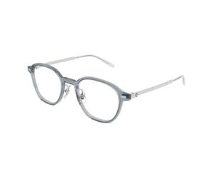 Montblanc - Monture Optique Ronde - Homme - Accessoires - Gris - Taille: 50 MM
