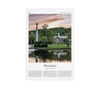 Montclair Impression couleur Montclair Real Photo Poster de voyage Cadeau New Jersey États-Unis États-Unis Impression sur toile sans cadre 40,6 x 61 cm