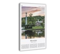 Montclair Impression couleur Montclair Real Photo Poster de voyage Cadeau New Jersey États-Unis États-Unis Impression sur toile Cadre 50,8 x 76,2 cm