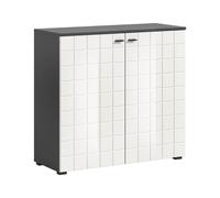 Monte buffet 2 portes blanc brillant.