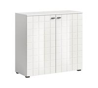 Monte buffet 2 portes blanc brillant.