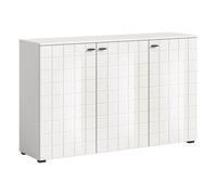 Monte buffet 3 portes blanc brillant.