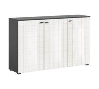 Monte buffet 3 portes blanc brillant.