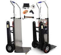 Monte-escalier électrique avec batterie amovible, capacité de charge de 400 kg, construction en acier robuste pour un transport facile dans les escaliers