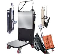 Monte-escalier électrique - Diable, avec poignée télescopique, escaliers Haut/Bas (80 étages), capacité de Charge de 300 kg (24 V 26 Ah), Diable électrique,Noir