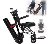Monte-escalier électrique manuel pour fauteuil roulant, cadre en acier au carbone de 17 kg, batterie au lithium 13 A (1500 marches), capacité de charge 150 kg